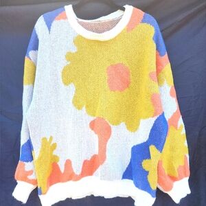 Nwot Shein2xl flower sweater